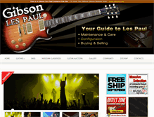 Tablet Screenshot of gibsonlespaulguitars.net